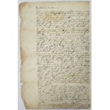 Sir William Jennens (fl. 1648 - 1690. Autograph letter signed. The Navy of King Charles II