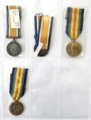 Royal Army Medical Corps, two First World War medal pairs.