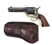 A Trinity England blank-firing replica of a Colt Peacemaker, serial L395, overall length 25cm, in