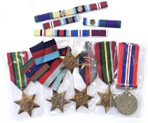 Second World War. An unattributed group of medals comprising two Pacific Stars, 1939-45 Star with