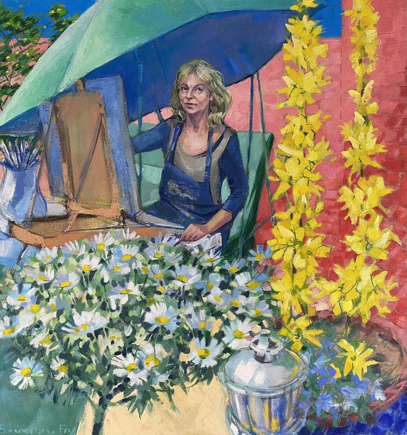 Beverley Fry (b.1948) Painting My Studio Garden