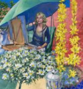 Beverley Fry (b.1948) Painting My Studio Garden