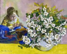 Beverley Fry (b.1948) The Lacemaker in May