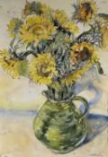 Beverley Fry (b.1948) Sunflowers