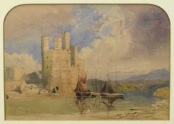 Circle of Henry Bright (1810-1873) Eagle Tower, Caernarfon