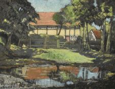 Leonard Richmond RI (1889-1965) The Farm Pond