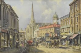 John Lewis Chapman (b.1946) Two Watercolours of Central Birmingham