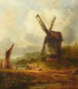 British School (19th Century) East Anglian Landscape with Mill