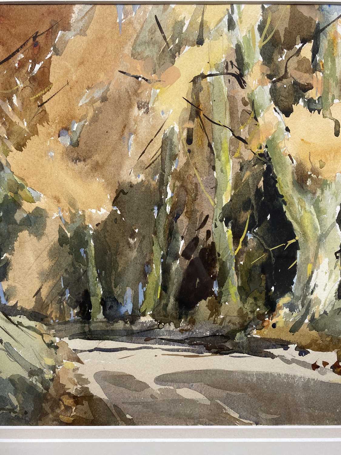 Edward Wesson RBA RI RSMA (1910-1983) A Tree Lined Avenue in Autumn - Image 6 of 7