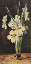 Kate Sadler (British 19th Century) Daffodils in a Glass Vase