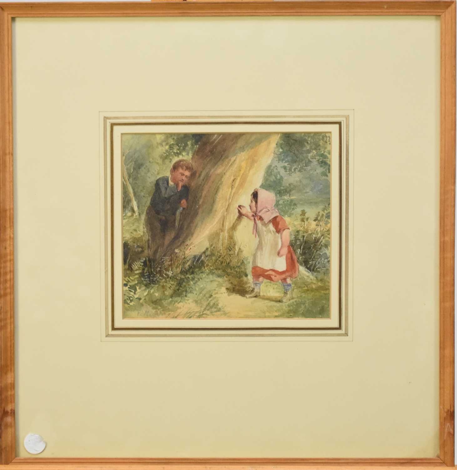 Follower of Frederick Walker ARA RWS (1840-1875) Children Playing Hide and Seek - Image 2 of 3