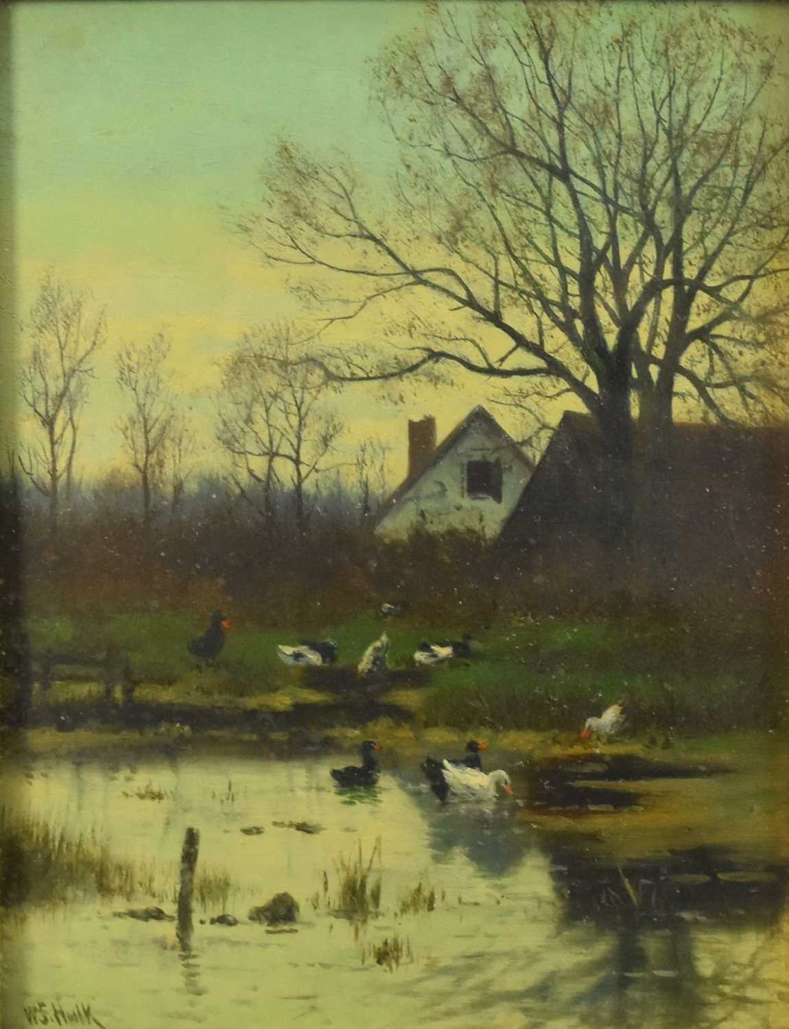 William Frederick Hulk (1852-1922) Pool and River Scenes with Ducks and Swans - Image 2 of 12