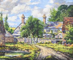 John Spencer (20th Century) Farmhouse landscape and Country Cottages