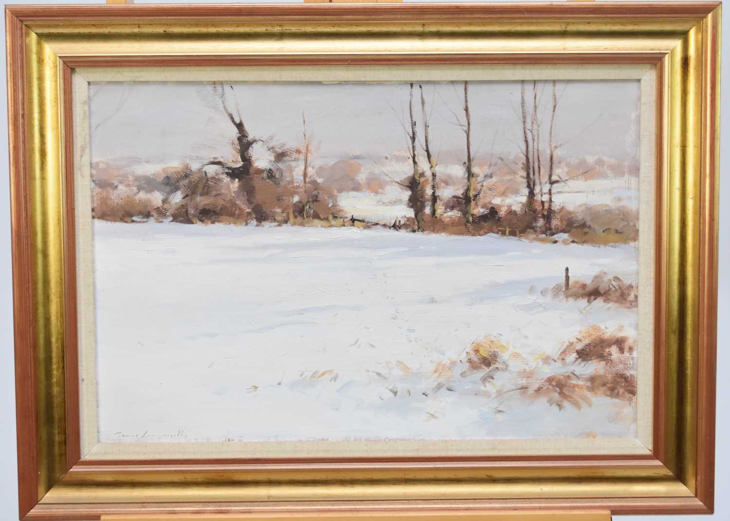 James Longueville (British b.1942) Corner of the Field, Snow - Image 2 of 4
