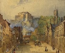 Attributed to George Pyne (1800-1884) Town Street Scene, possibly Windsor