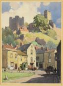 Leonard Russell Squirrell RWS RI PS (1893-1979) Richmond Castle, York, from the Green