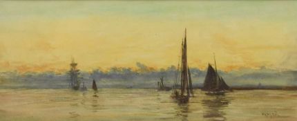 William Lionel Wyllie RA RWS (1851-1931) Twilight and a Failing Wind