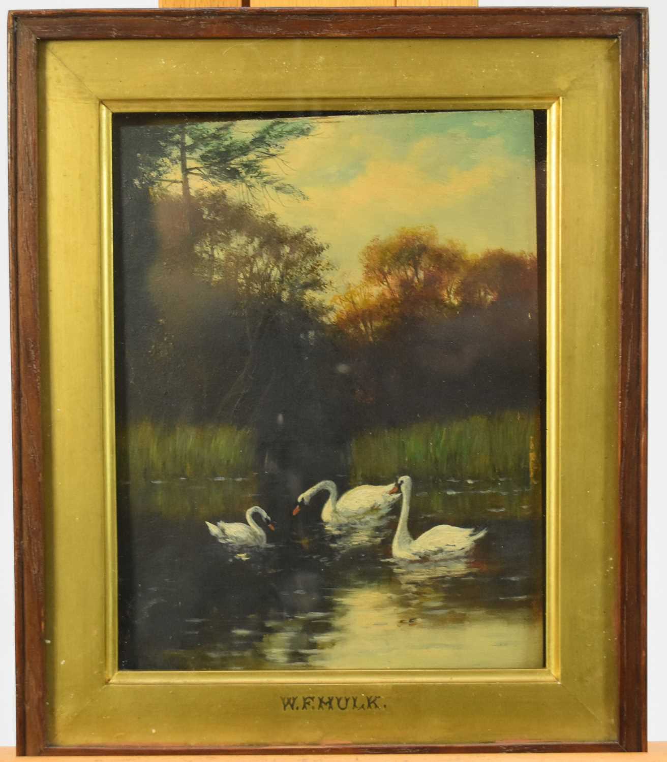 William Frederick Hulk (1852-1922) Pool and River Scenes with Ducks and Swans - Image 5 of 12