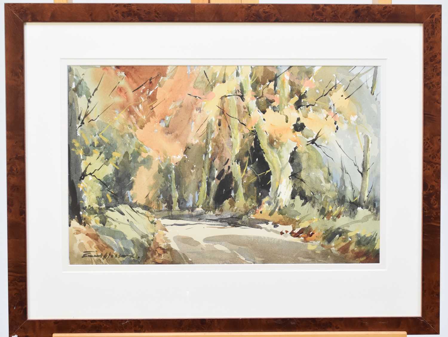 Edward Wesson RBA RI RSMA (1910-1983) A Tree Lined Avenue in Autumn - Image 2 of 7