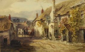 Alfred Leyman (1856-1933) Cockington Village Near Torquay, and The Ship Inn, Porlock