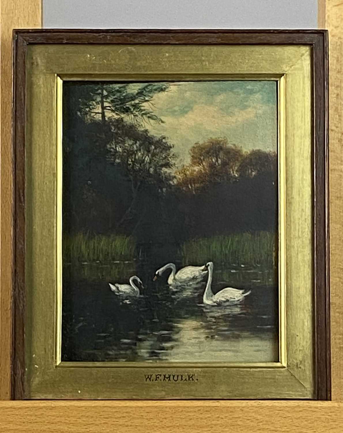 William Frederick Hulk (1852-1922) Pool and River Scenes with Ducks and Swans - Image 9 of 12