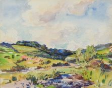 Wilfred Gabriel de Glehn RA (1870-1951) French Landscape, a Country Path