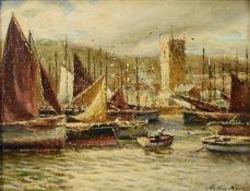 Arthur White (1865-1953) Fishing Boats, St Ives Harbour