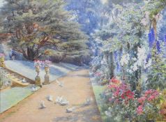 Beatrice Parsons RI (1870-1955) The Bishops Garden, Bishops Palace, Hereford