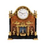 Wiener Biedermeier Flötenuhr mit Automat