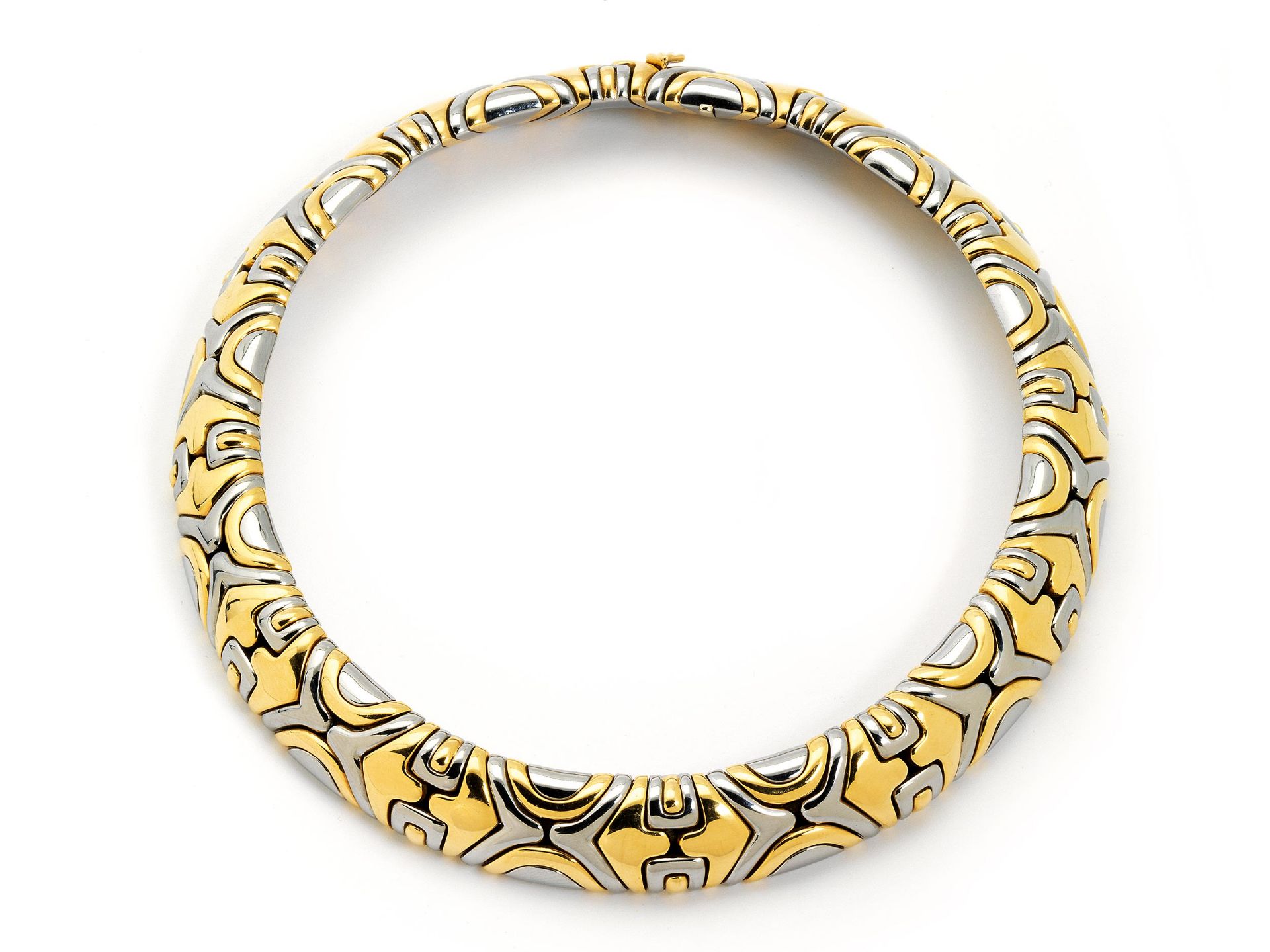 Gold-Stahl-Alveare-Collier von Bulgari