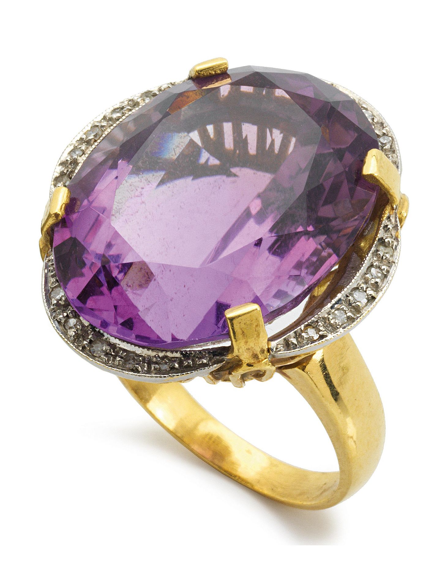 Amethyst-Diamantring