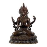 Grosse nepalesische Figur des Avalokiteshvara