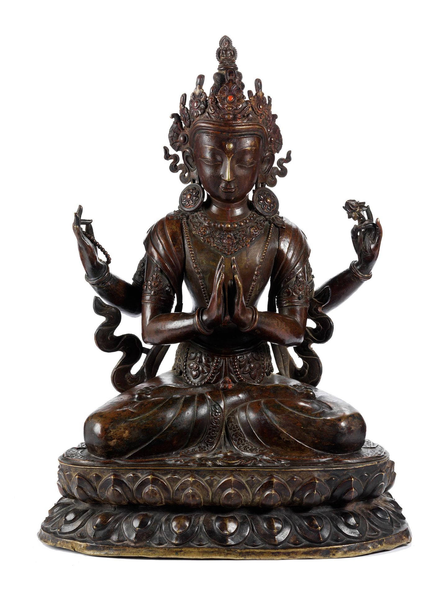 Grosse nepalesische Figur des Avalokiteshvara