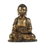 Chinesische Buddha-Figur in der Haltung des „Medizin-Mantras“