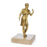 Vergoldete Bronzestatuette eines Jünglings