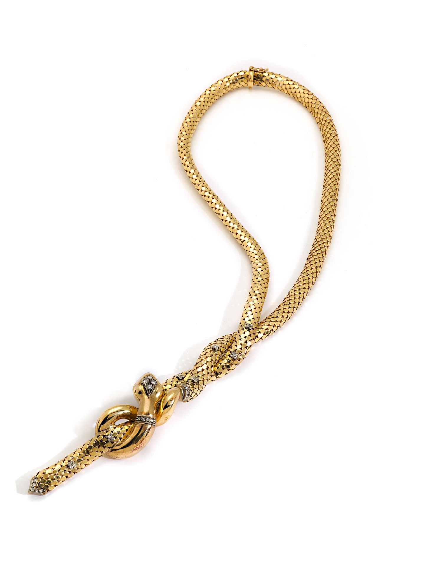 Gold-Brillant-Schlangencollier