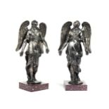 Paar Engelfiguren in Silber