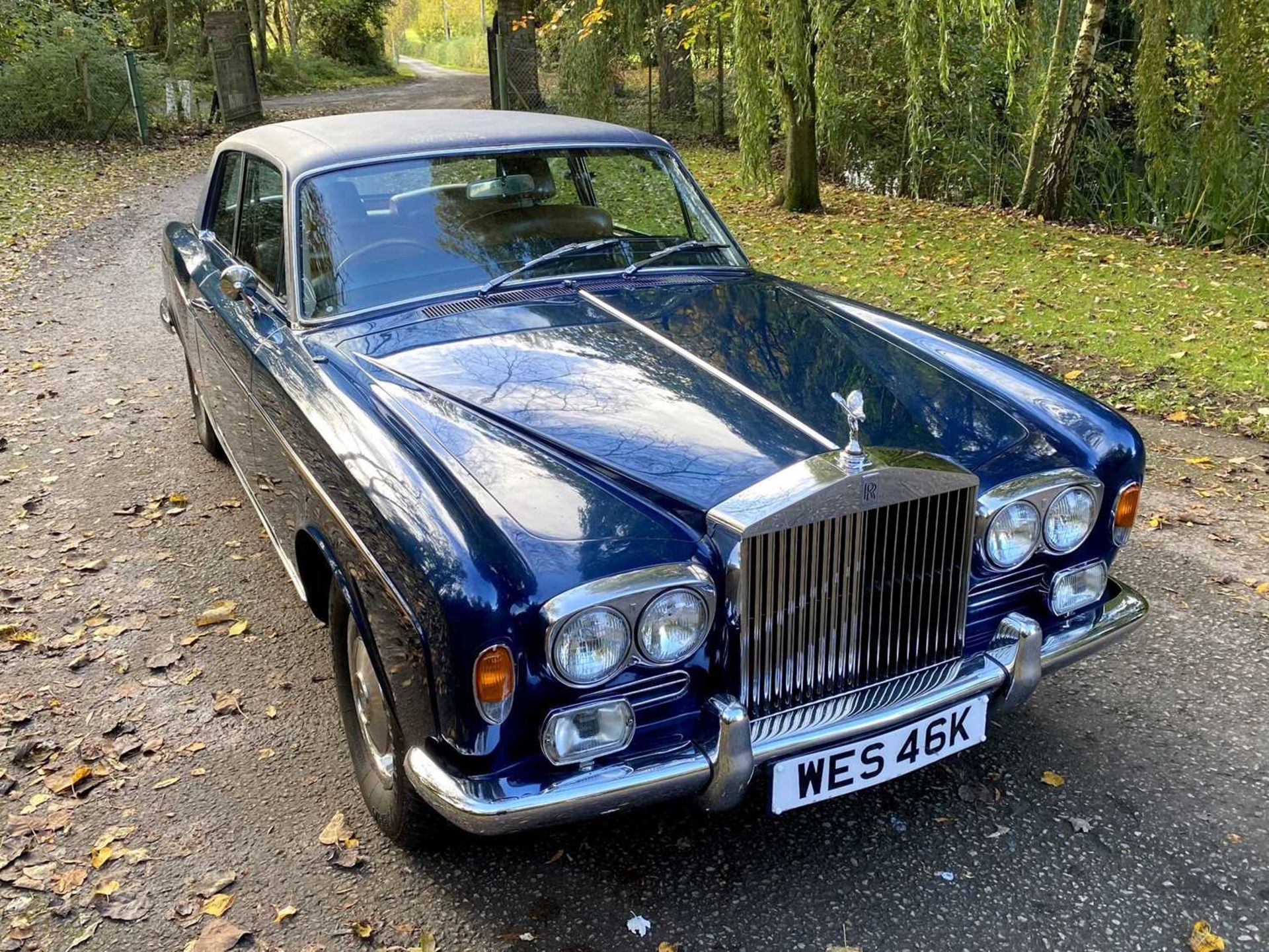 1971 Rolls-Royce Corniche Saloon Finished in Royal Navy Blue with Tobacco hide - Image 3 of 100