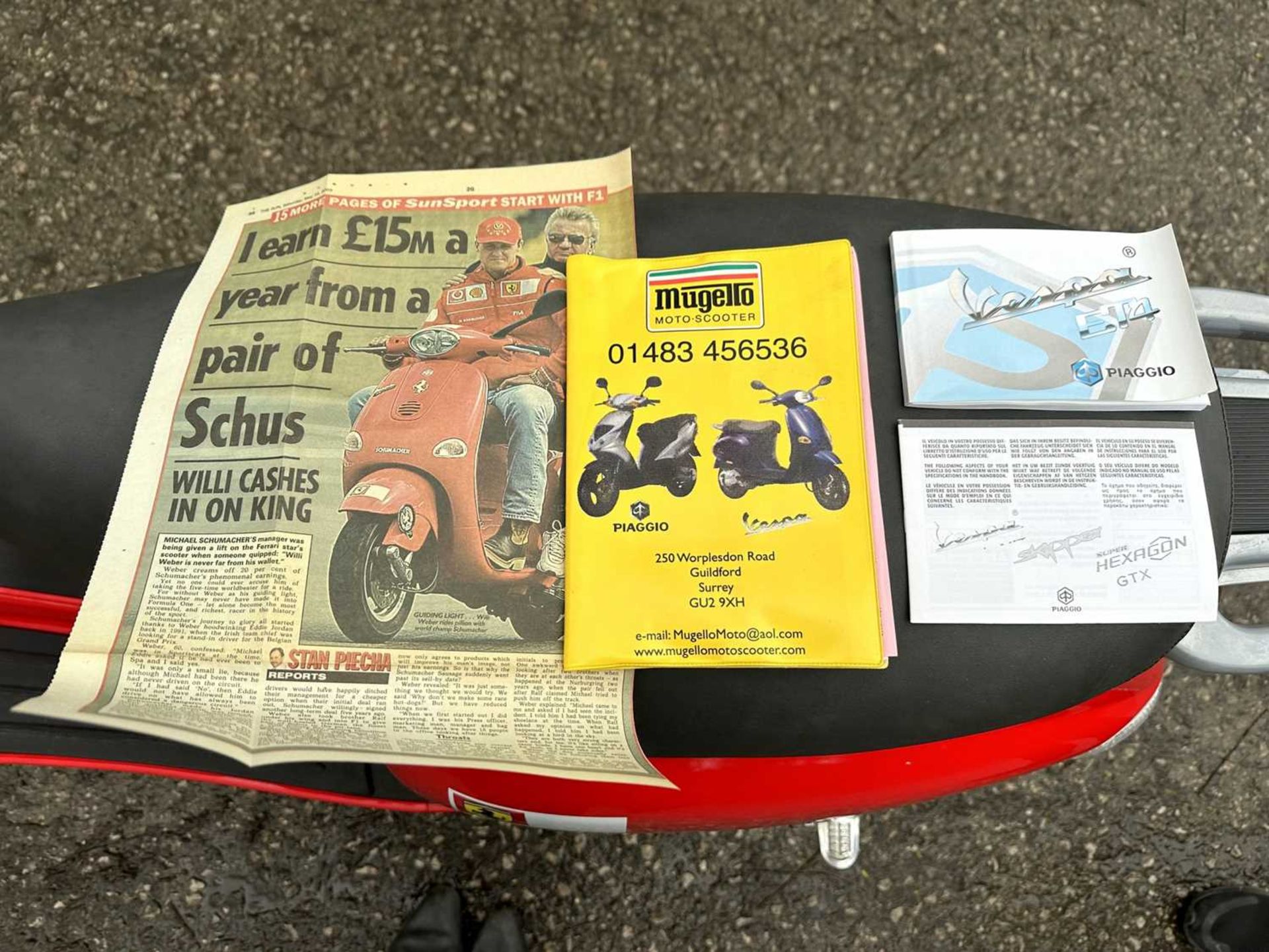 2003 Vespa ET4 125cc Pit Bike Believed to be one of 20 for the use of the Schumacher Scuderia Ferrar - Bild 51 aus 51