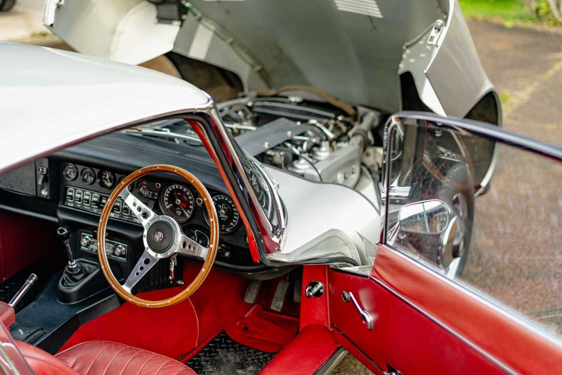 1971 Jaguar E -Type Coupe 5.3 Finished in the special order colour of Pale Pearl Metallic Silver. Re - Image 25 of 58