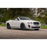 2011 Bentley GTC Supersports Finished in striking Glacier White and riding on gloss black 20” alloy 