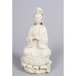 Guanyin, China, wohl 1. Hälfte 20.Jh., Blanc de Chine 