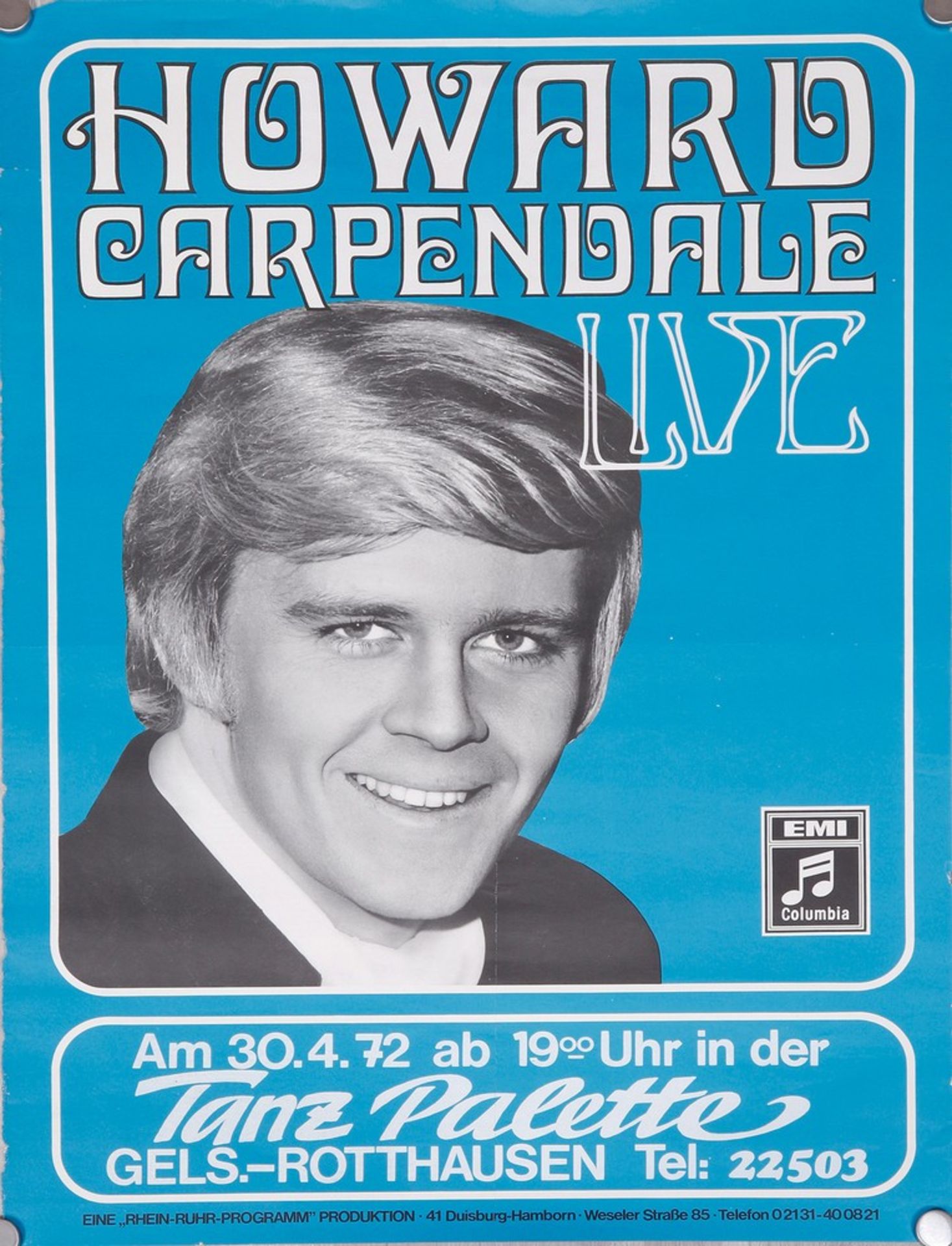 3 Werbeposter, Musikveranstaltungen, 1970er Jahre  - Bild 2 aus 5