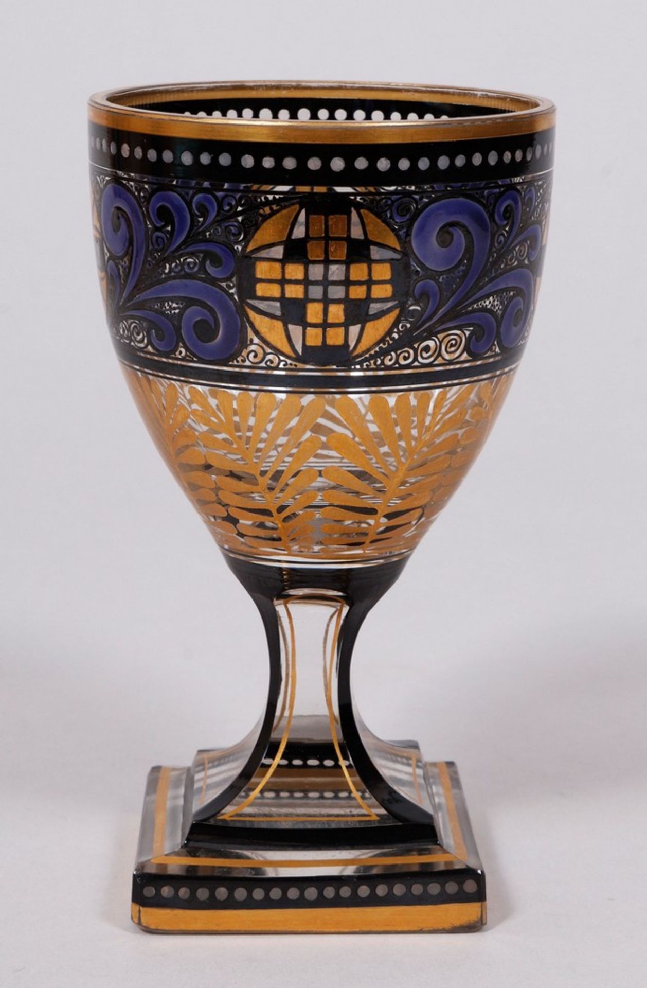 Kleiner Jugendstil-Pokal, wohl Hermann Pautsch (geb. 1871), Haida, frühes 20.Jh.  - Bild 3 aus 5