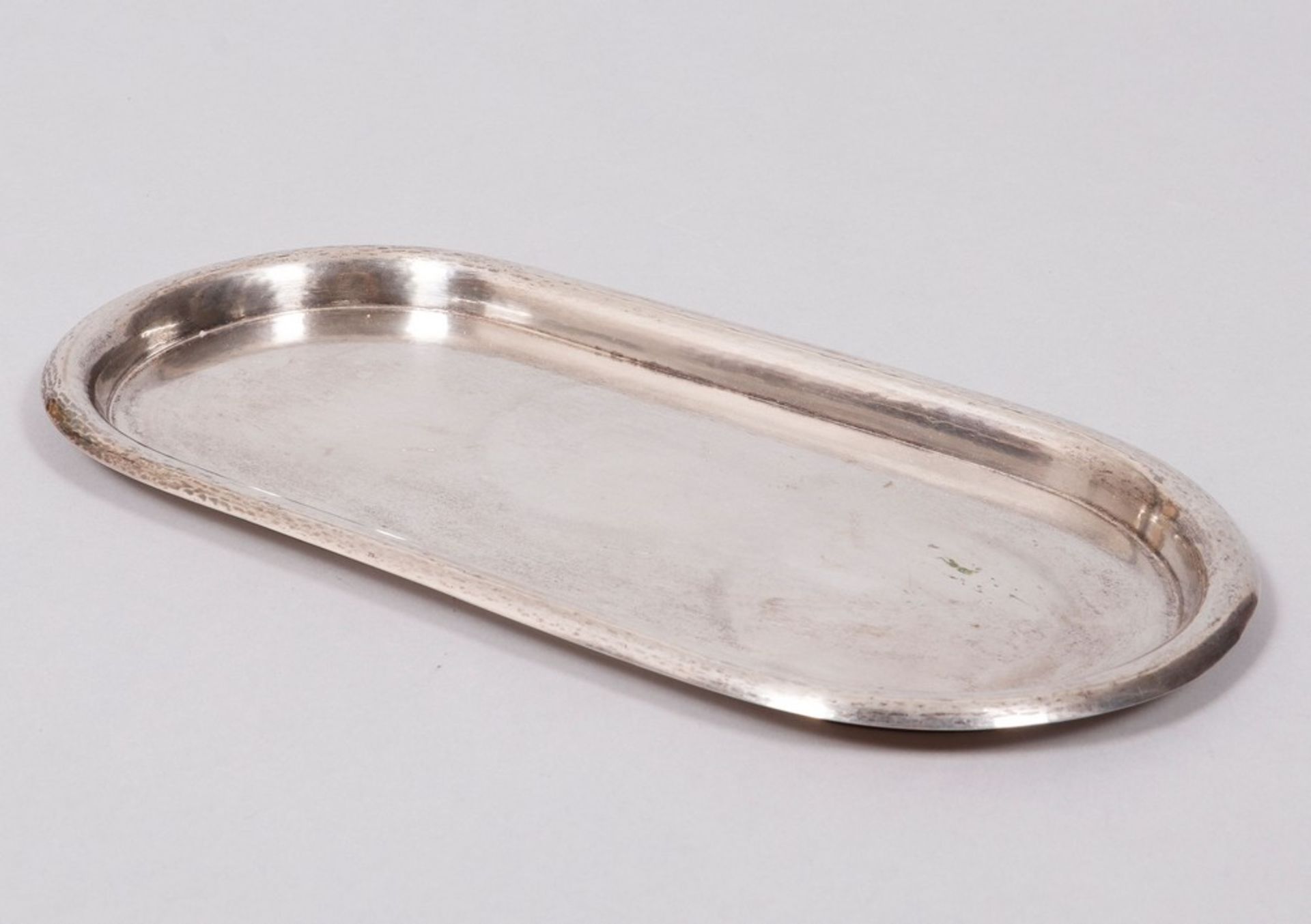 Small oval tray, 800 silver, German, 20th C. - Image 2 of 4