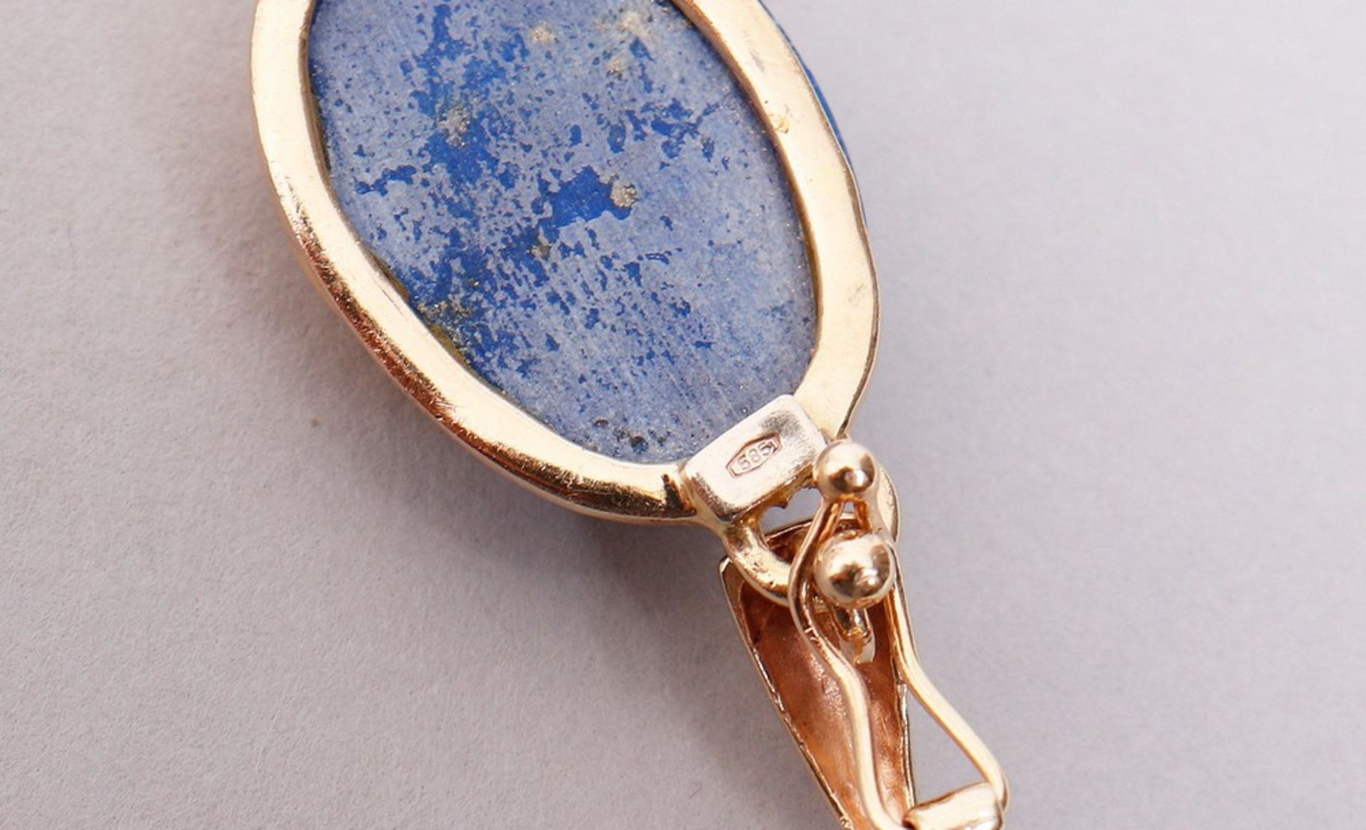 Pendant, 585 gold, lapis lazuli cabochon - Image 4 of 4