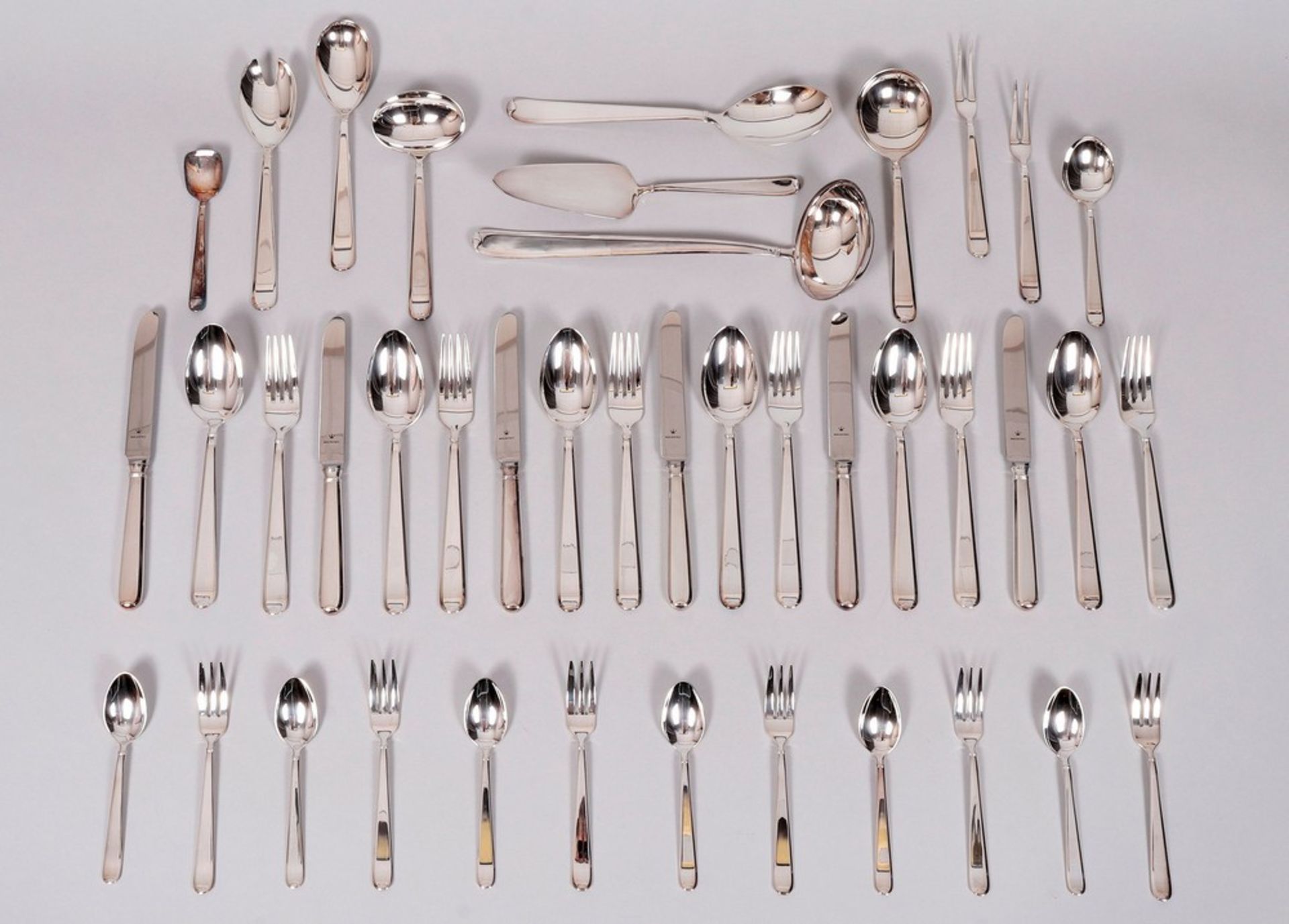 Cutlery set for 6 persons, 800 silver, Wilkens, 20th C., 41 pcs.