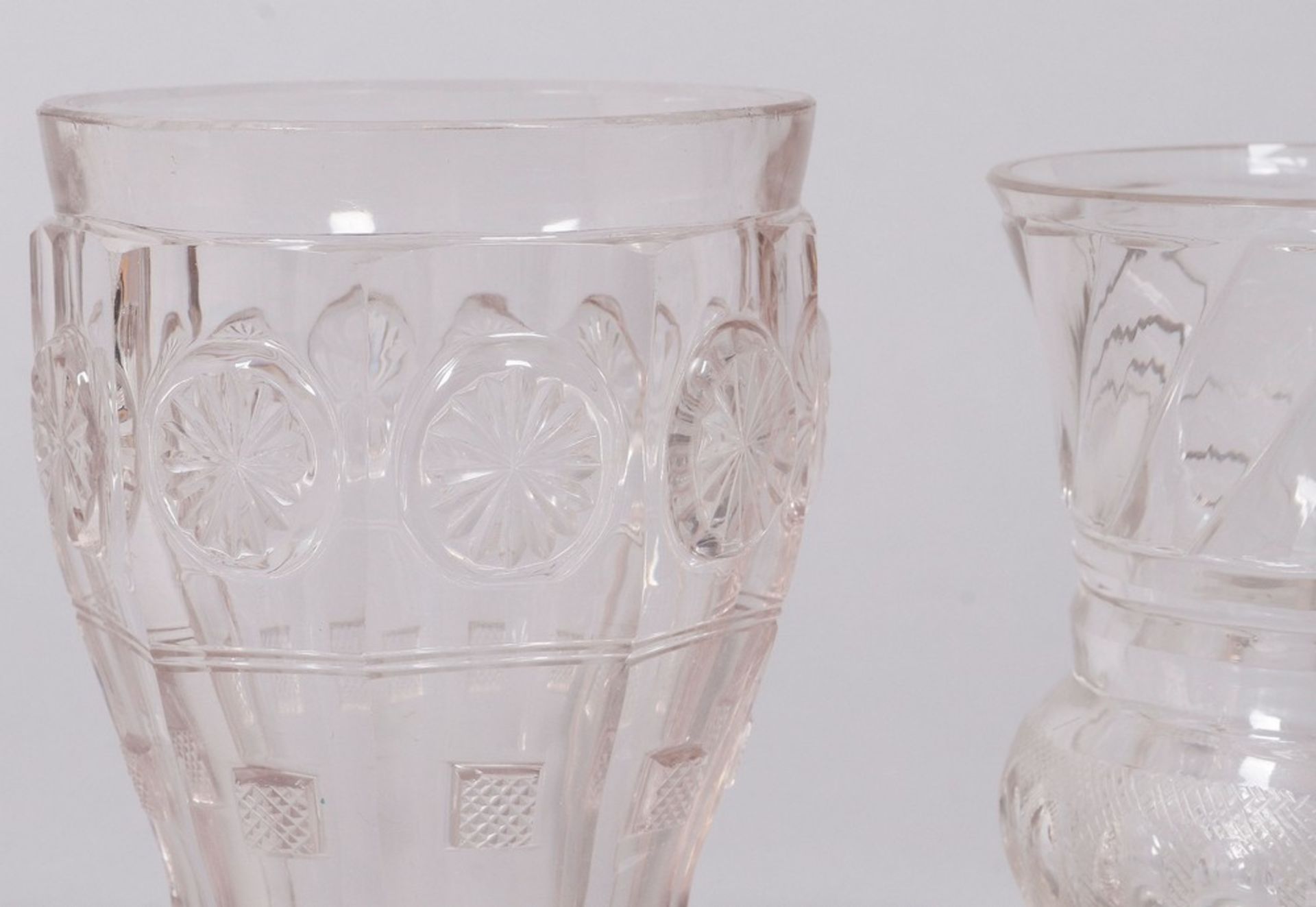 Mixed lot of Biedermeier glasses, 5 pieces, colorless, German, 19th C. - Image 4 of 6