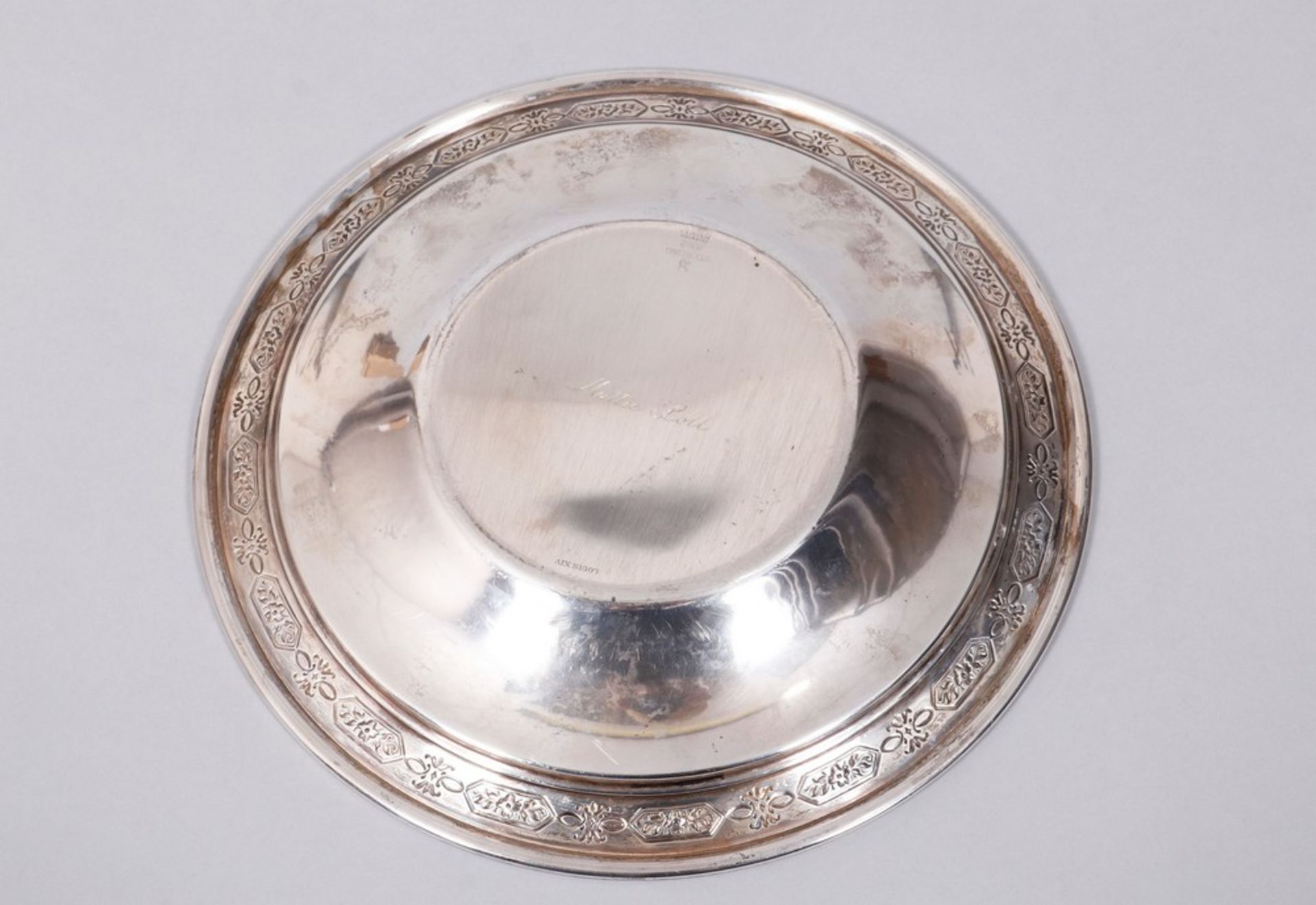 Flat bowl, 925 silver, Towle Silversmiths, USA, 1st half of the 20th C. - Image 6 of 8