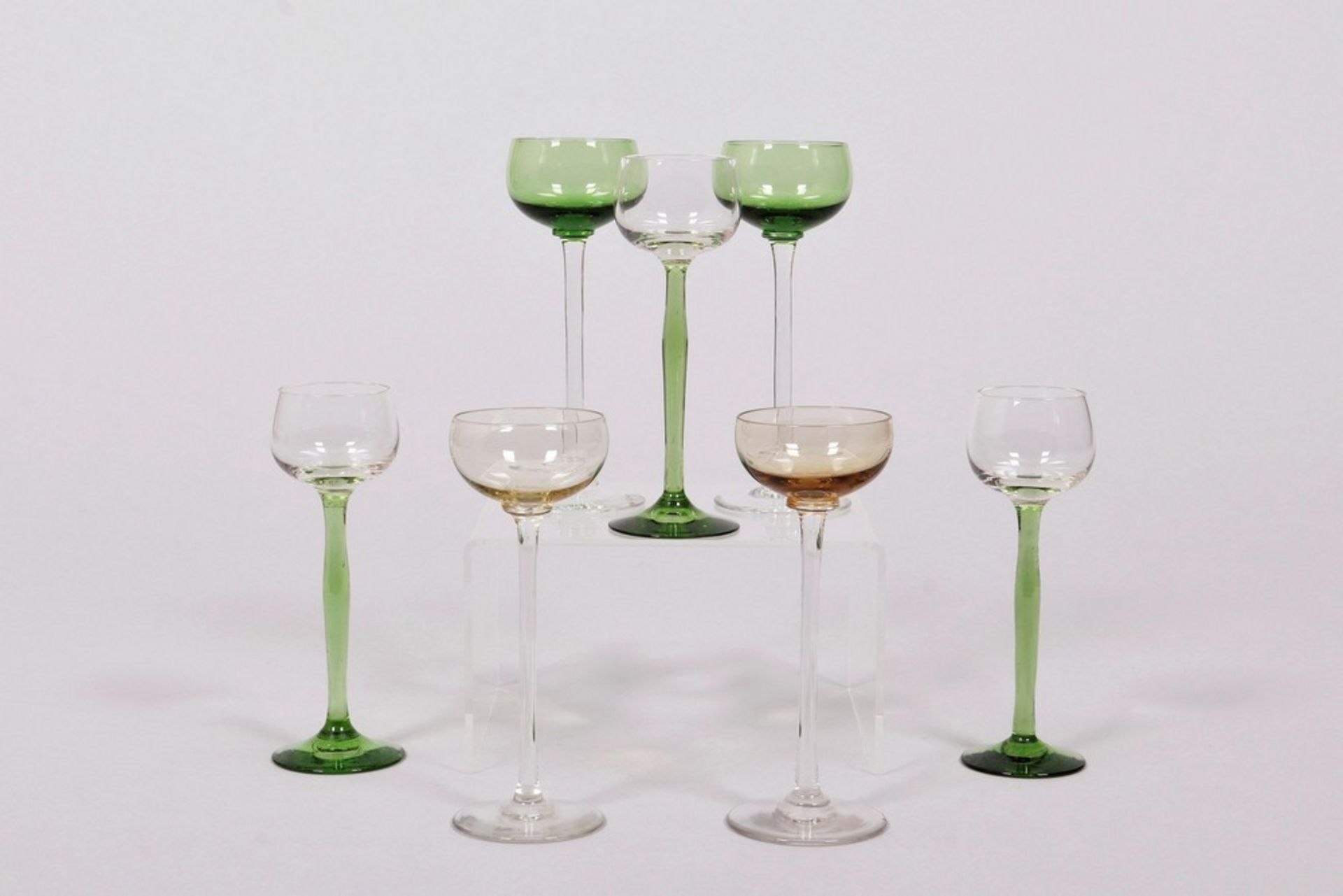 7 liqueur glasses, attributed to Koloman Moser (1868-1918), c. 1900